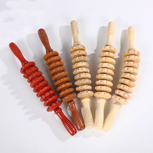 Rodillo de Madera para Masaje Corporal, 9 Ruedas, Venta Caliente, Herramienta de Terapia de Celulitis, Masajeador de Espalda de Madera, Rodillo Dérmico de Madera para Cuello, Piernas y Brazos - Product Image 1
