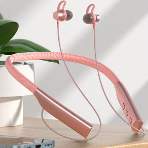 Nhà máy thời trang mới blueteeth PU da Dây đeo cổ Tai nghe không dây cổ Earbuds thể thao blueteeth 5.0 Tai nghe không dây - Product Image 6