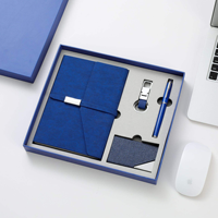Ensemble cadeau 4 en 1 en cuir PU : carnet, porte-cartes, porte-clés, stylo – Personnalisable avec logo pour entreprises et promotionnels – Vente en gros