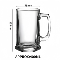 Chope à bière de 14 oz avec fond épais, logo personnalisé OEM, chope à bière pour bar, chope à bière pour fête