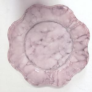 Assiette ronde jetable en plastique de 13 pouces, bord festonné en marbre blanc, grande assiette de fête pour les baby showers, les mariages, les anniversaires - Product Image 6