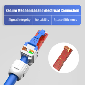 Kết nối cáp mạng Ethernet đi qua Ethernet Cat6 che chắn RJ45 cắm toolless <span class=keywords><strong>8P8C</strong></span> - Product Image 5
