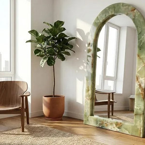 Miroir <span class=keywords><strong>en</strong></span> onyx vert <span class=keywords><strong>de</strong></span> luxe, meuble décoratif <span class=keywords><strong>en</strong></span> <span class=keywords><strong>pierre</strong></span> naturelle, onyx vert irrégulier, miroir mural <span class=keywords><strong>en</strong></span> onyx, marbre - Product Image 6