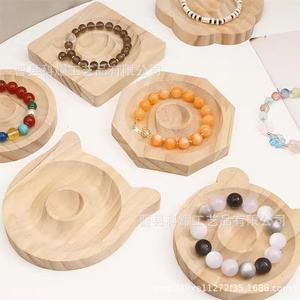 Bandeja de exhibición de pulseras de madera, organizador de almacenamiento de joyas con cuentas para transmisiones en vivo, exhibición de accesorios - Product Image 2