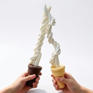 Épée télescopique en forme de cornet de crème glacée imprimée en 3D, jouet de farce créatif anti-stress, cadeau fantaisie pour amis, décoration de bureau amusante - Product Image 1