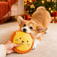 Jouets pour chiens Xigezhu en gros, peluches couineuses à motif lion, thème dessin animé, durables, pour la dentition, balle interactive d'extérieur pour le jeu de rapport