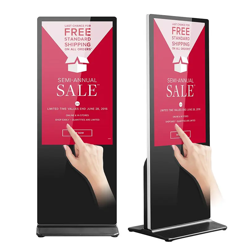 סין 55 אינץ FHD רצפת stand פרסום נגן LCD מגע מסך דיגיטלי פרסום לוח עבור פרסומת