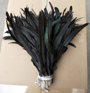 40-45cm(16-18 pulgadas) Plumas <span class=keywords><strong>de</strong></span> gallo negro Venta al por mayor Rooter Coque Tails para tocado Carnival Backpack Decor - Product Image 5