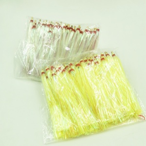 Alpha Fishing Bucktail Teasers Cheveux de cerf <span class=keywords><strong>Fluke</strong></span> Rig Lure Hook Tinsel Flasher Tube Slider Sea Bass <span class=keywords><strong>Fluke</strong></span> Fishing Lure - Product Image 1