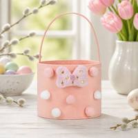 Panier à pain en feutre recyclé écologique avec nœud en peluche, vente en gros, logo personnalisé, directement de l'usine, panier de rangement pour cadeaux