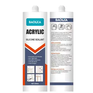 BAOLIJIA Acrylic Glue Adhesive And Sealant Manufacture Glue Mastic Fireproof White Silicone Acrylic Sealant