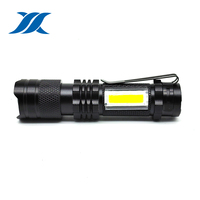 Mini lampe torche étanche personnalisée, zoomable, alimentée par 14500/AA, mini lampe torche tactique à LED avec clip pour le camping