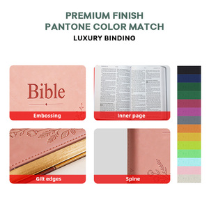 <span class=keywords><strong>Biblia</strong></span> Clásica Luis Segunda Versión Francesa, Servicio de Impresión de Libros de Tapa Blanda, <span class=keywords><strong>Biblia</strong></span> de Estudio Rosa de Cuero PU para Mujeres - Product Image 2