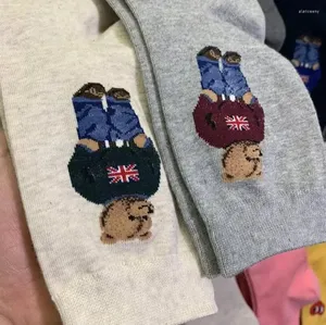 Designer Bear <b>Socks</b> Mens for Men Pure Cotton Sports Breathable and <b>Moisture</b>-proof Fashionable Cartoon - Product Image 6