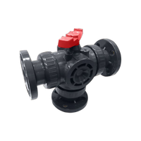 Vanne à boisseau sphérique d'isolement à double union pour irrigation, en PVC/CPVC, à raccord manuel à douille filetée NPT, conforme ASTM/DIN, DN50, base OEM