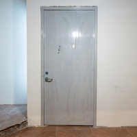 Porte coupe-feu en tôle d'acier galvanisé acoustique, auto-fermante, avec joint anti-fumée, pour chambre d'hôtel, taille sur mesure
