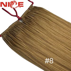 Extensions de cheveux vierges originaux à deux pointes pour tresses, avec nœuds en fil de coton fin et pointe en <span class=keywords><strong>U</strong></span>, provenant d'un seul donneur - Product Image 1