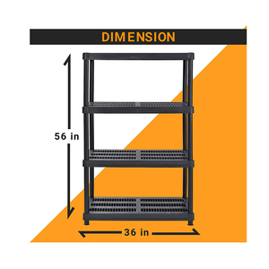 Scaffali in <span class=keywords><strong>plastica</strong></span> pesante a 4 livelli 36*24*57 pollici fabbrica di scaffali in <span class=keywords><strong>plastica</strong></span> - Product Image 6