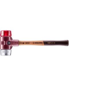 HALDER - 3069.050 Baguettes à face souple SIMPLEX-Plastique/métal doux avec boîtier en fonte et manche en bois de haute qualité - Product Image 1