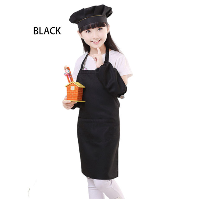 Noir (tablier + manche + chapeau)