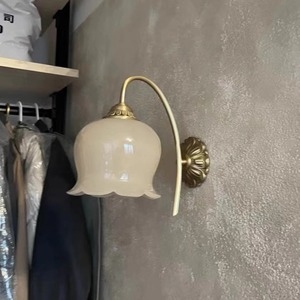 French Lily Of The Valley <b>Wall</b> Lamp E14 Led <b>Light</b> Source Tricolor <b>Switch</b> Control Bedroom Living Room Vintage Style - Product Image 4