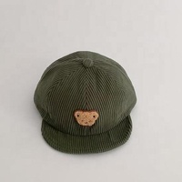 Gorra de Béisbol Deportiva con Visera Plana y Bordado de Oso Marrón para Bebés de 6 a 12 Meses