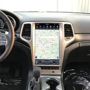 UPSZTEC 13.6 "Navegação do GPS do Android 9.0 Tesla Estilo PX6 4 + 64GB Unidade de Cabeça Estéreo Do Carro Para Jeep grand cherokee carplay 10-19 dsp
