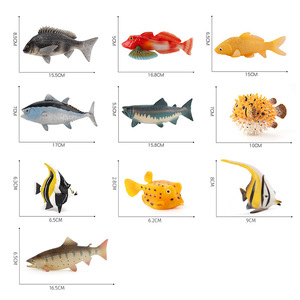 Lelewu simulación sólido modelo de agua dulce atún, salmón, pez Espinado, carpa cruciana acuario estatuilla juguete - Product Image 5