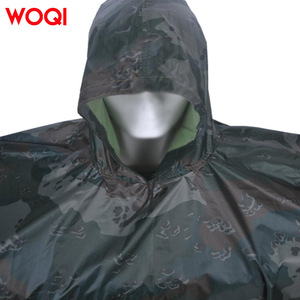 Poncho imperméable à capuche camouflage Woqi pour le camping, la chasse, la randonnée et les activités de plein air, taille adulte universelle - Product Image 3