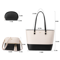 LOVEVOOK Fashion, ensemble de 3 sacs à main en cuir PU, nouveau design, sacs à main et pochettes, sacs fourre-tout vintage 2023, sacs à main pour femmes, sacs à main pour dames