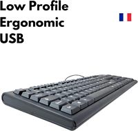 Clavier AZERTY USB français européen - Clavier de qualité supérieure avec disposition en français pour ordinateur