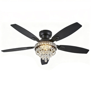 <b>Ceiling</b> <b>Fan</b> With Crystal Chandelier 5 Blades LED Light <b>Remote</b> <b>Control</b> For Living Room Bedroom - Product Image 5