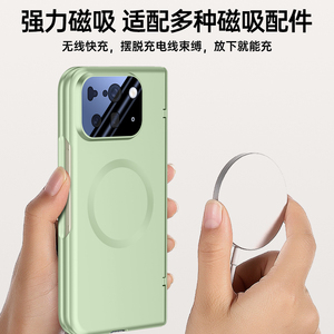Coque de téléphone à charnière rigide antichoc en PC avec étui de téléphone portable en verre protecteur d'écran magnétique pour étui pliable Google Pixel 10 Pro - Product Image 2