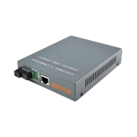 Convertidor de Medios de Fibra Óptica Gigabit 1RJ45 + 1Fibra, Convertidor Óptico Netlink 10/100/1000M Monomodo 20 KM