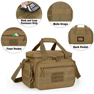 Sac tactique compact pour armes à feu pour revolvers rembourré sac à bandoulière en nylon pour hommes avec 6 fentes pour magazines - Product Image 5