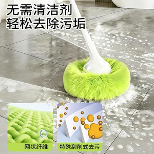 Brosse de sol ovale à long manche, poils verts, pour le nettoyage des carreaux et des murs de salle de bain - Product Image 3