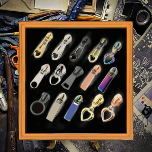 Sang Trọng Tùy Chỉnh Mở Cuối Dây Kéo Thanh Trượt Vàng/Bạc Vô Hình Logo Đầy Màu Sắc Nylon Kim Loại Hợp Kim Mô Hình Trái Tim 1.0 Inch Nickel-Miễn Phí - Product Image 3