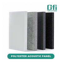 Panel Akustik Polyester ISO 9001 NRC 0.95 Kedap Suara Tahan Api Panel PET Akustik untuk Ruang Akustik Komersial