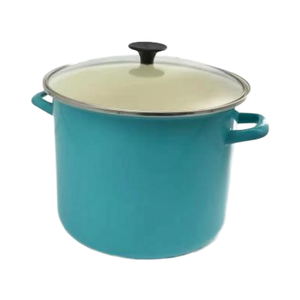 26cm 파스타 스튜 소스 용 클래식 디자인 붙지 않는 에나멜 금속 요리 냄비 음식 재가열 - Product Image 1