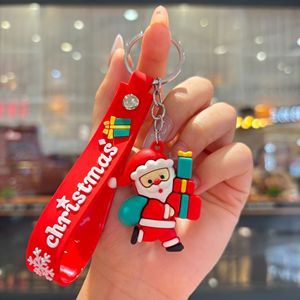 Nouveau porte-clés <span class=keywords><strong>de</strong></span> Noël en PVC, motif dessin animé Père Noël, pour clés <span class=keywords><strong>de</strong></span> <span class=keywords><strong>voiture</strong></span>, ornement <span class=keywords><strong>de</strong></span> sac, porte-clés <span class=keywords><strong>de</strong></span> Noël exquis, petit cadeau pour enfants - Product Image 6
