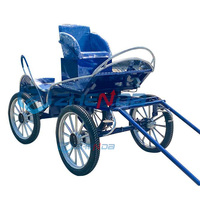 Personnalisé Marathon Classique Bleu Mini Cheval Marathon Calèche Poney Transport De Luxe Visite Calèche À Vendre