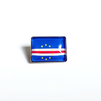 Épinglette en émail personnalisée avec drapeau du Cap-Vert, broche en métal pour souvenir de voyage à la plage, Journée nationale, club scolaire et cadeau promotionnel pour salon professionnel