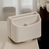 Support de télécommande rotatif multifonctionnel en cuir PU, organisateur de bureau et de maison, boîte de rangement de bureau