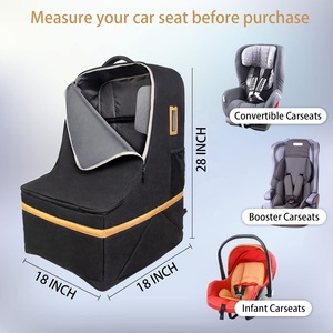 Sac de voyage pour siège auto personnalisé par un fabricant chinois, avec sangles de sac à dos, robuste, grand format, housse de siège auto rembourrée, sac à dos pour sièges auto - Product Image 3