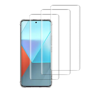 3 en 1 : Film de protection d'écran en verre trempé transparent, toucher doux, dureté 9H, ultra-fin, antichoc, pour <span class=keywords><strong>Redmi</strong></span> <span class=keywords><strong>Note</strong></span> <span class=keywords><strong>13</strong></span> Pro - Product Image 4