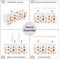 Boîte de rangement pliable pour jouets d'enfants avec couvercle et poignées, en Oxford, prix compétitif, bac de rangement pour Lego, jouets sensoriels pour bébés