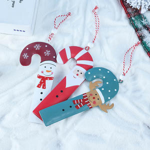 Meilleure vente Fer <span class=keywords><strong>Canne</strong></span> De Noël Ornement Père Noël Renne Traîneau <span class=keywords><strong>Voiture</strong></span> <span class=keywords><strong>Arbre</strong></span> De Noël Décoration Décorative Petit Bibelot - Product Image 3