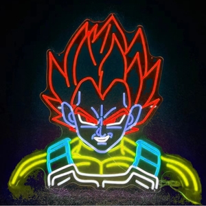 Anime Neon Sign Acrílico Gaming Decor para niños, <span class=keywords><strong>Songoku</strong></span> Anime Led Light Up Signs para dormitorio, Gameroom, Mancave, cumpleaños - Product Image 3
