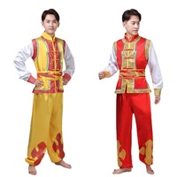 Costumes de spectacle ethnique pour festival, unisexe, adultes, pour la danse du dragon Yangge, la danse du lion, la danse du tambour et du gong, et les costumes de bateau du dragon