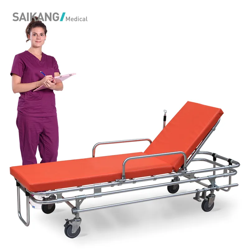 SKB039(A) металлическая Регулируемая тележка для транспортировки пациентов медицинской скорой помощи